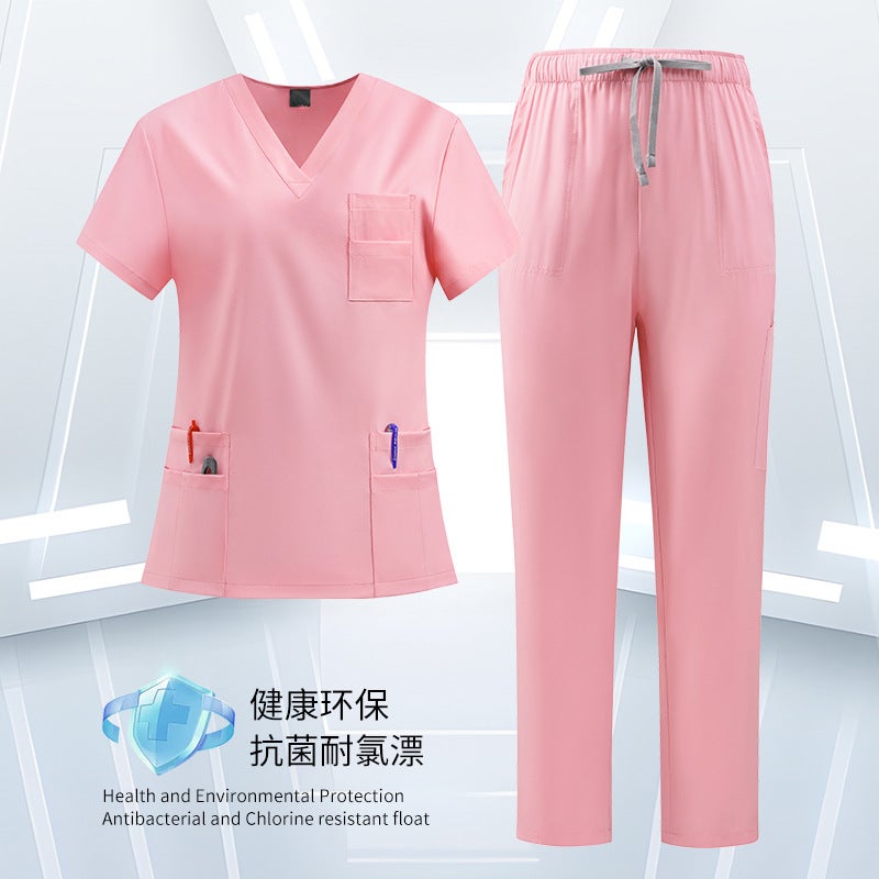 Medical Scrubs Suit for Men and Women – V-Neck, Moisture Wicking, Summer Wear - Image 1